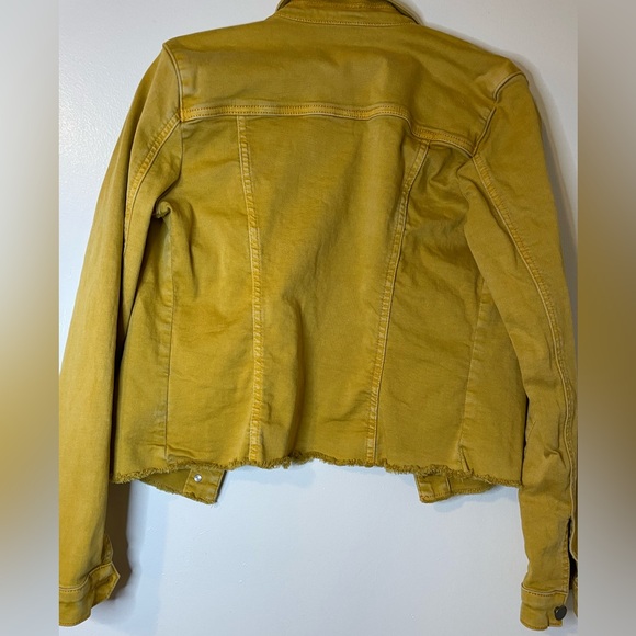 Kut from the Kloth Yellow Jean Jacket Cropped Style - Picture 5 of 5